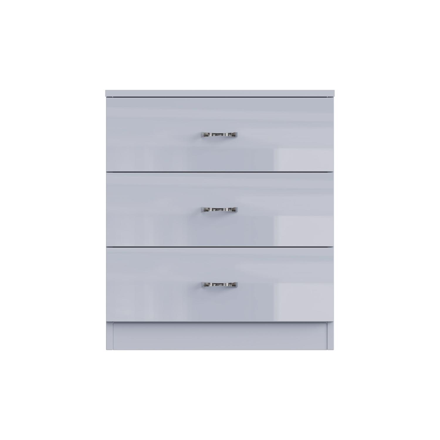 Grey High Gloss 2-8 Drawer Chest of Drawers Bedside Cabinet Matt Frame - Picture 15 of 47