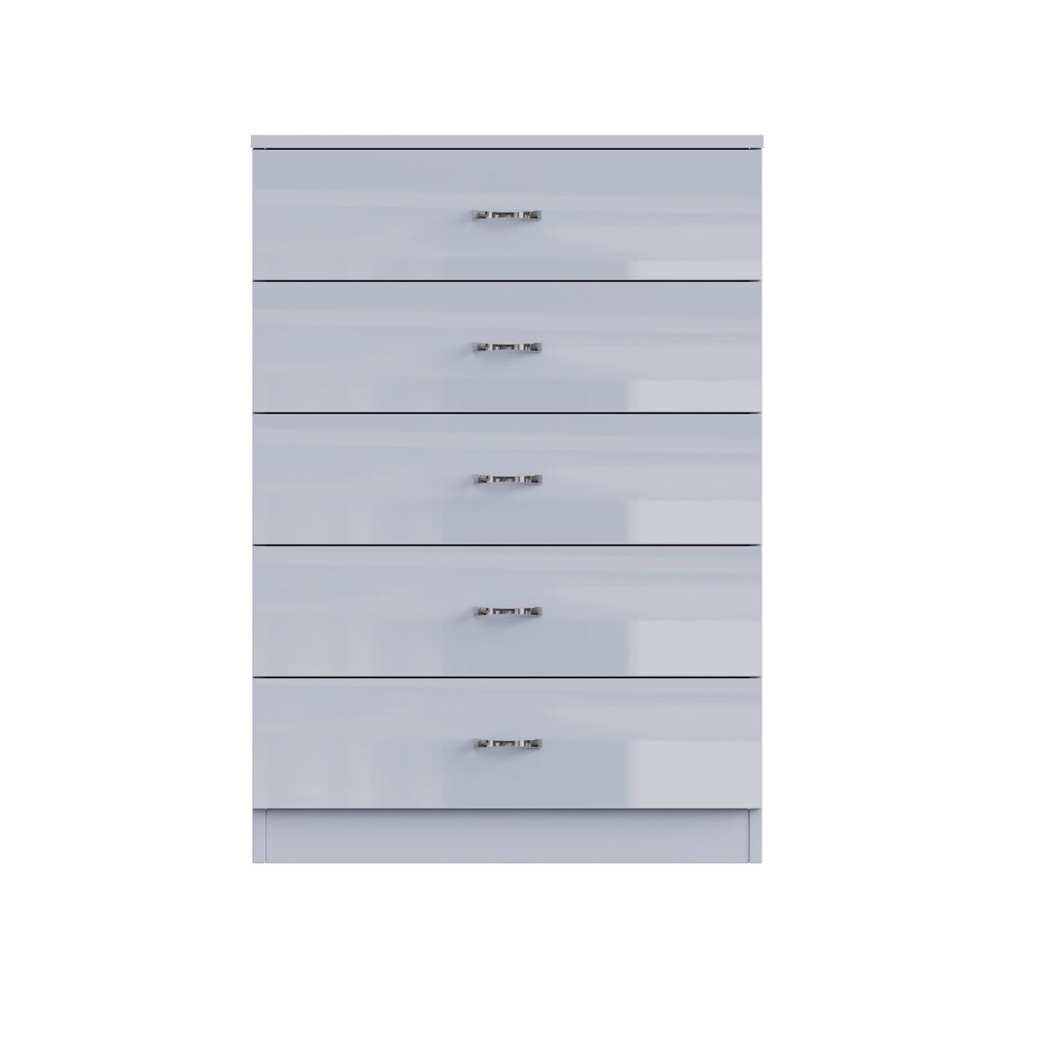 Grey High Gloss 2-8 Drawer Chest of Drawers Bedside Cabinet Matt Frame - Picture 24 of 47