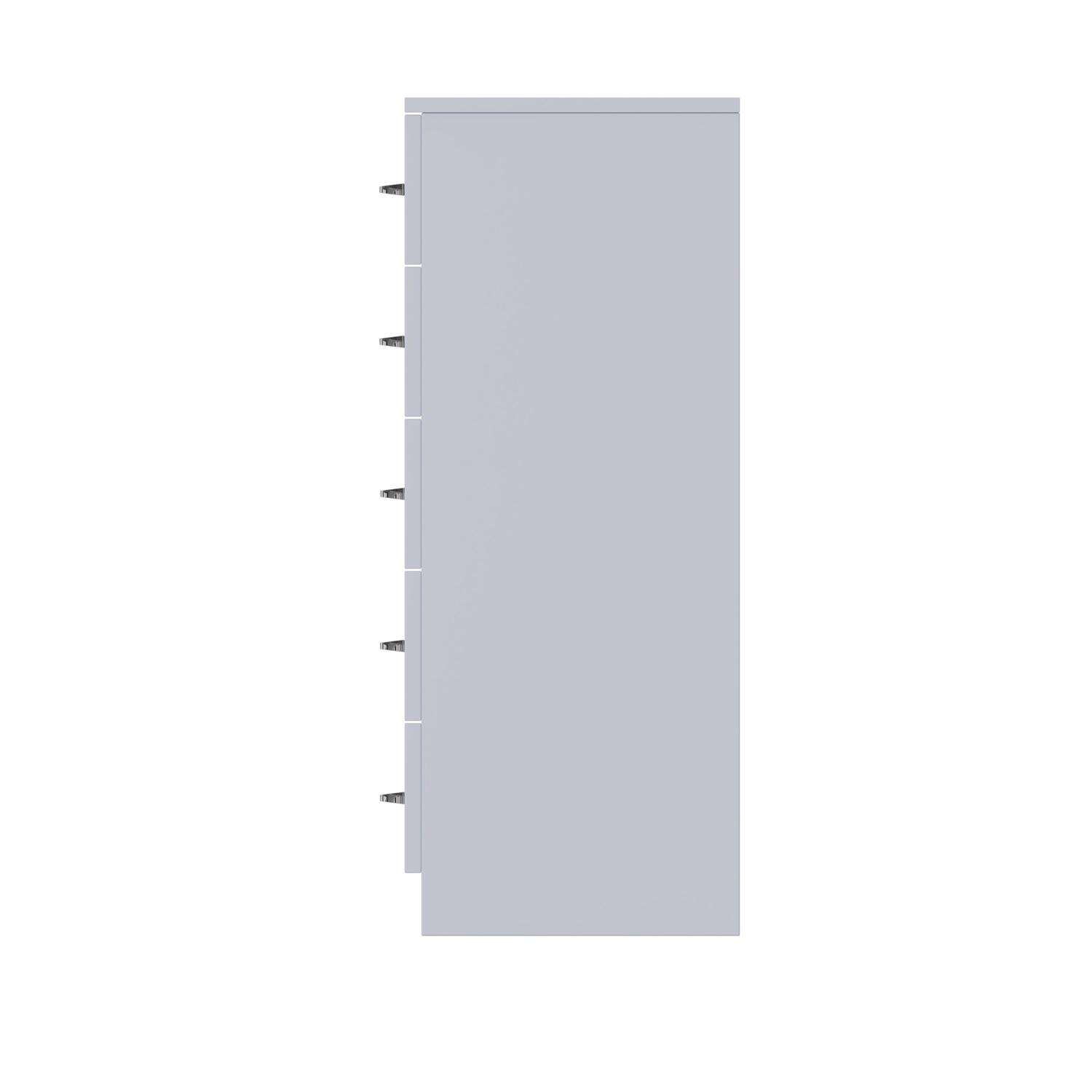 Grey High Gloss 2-8 Drawer Chest of Drawers Bedside Cabinet Matt Frame - Picture 28 of 47