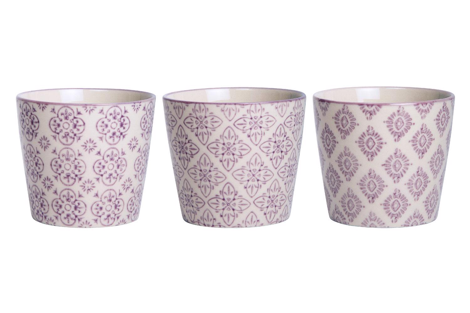 Set of 3 Purple Small Pots No longer current