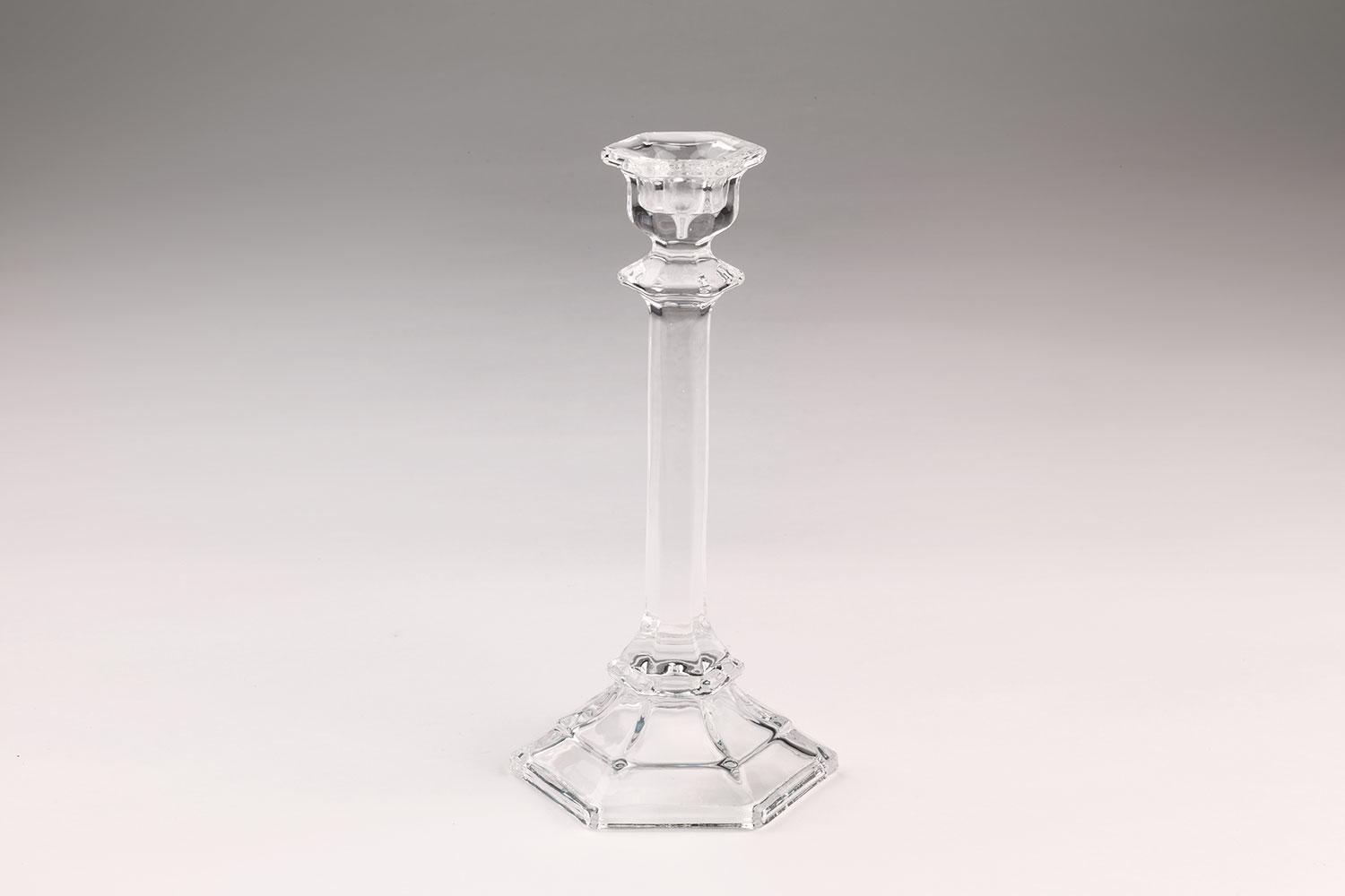 Large Glass Taper Candle Holder - No longer current