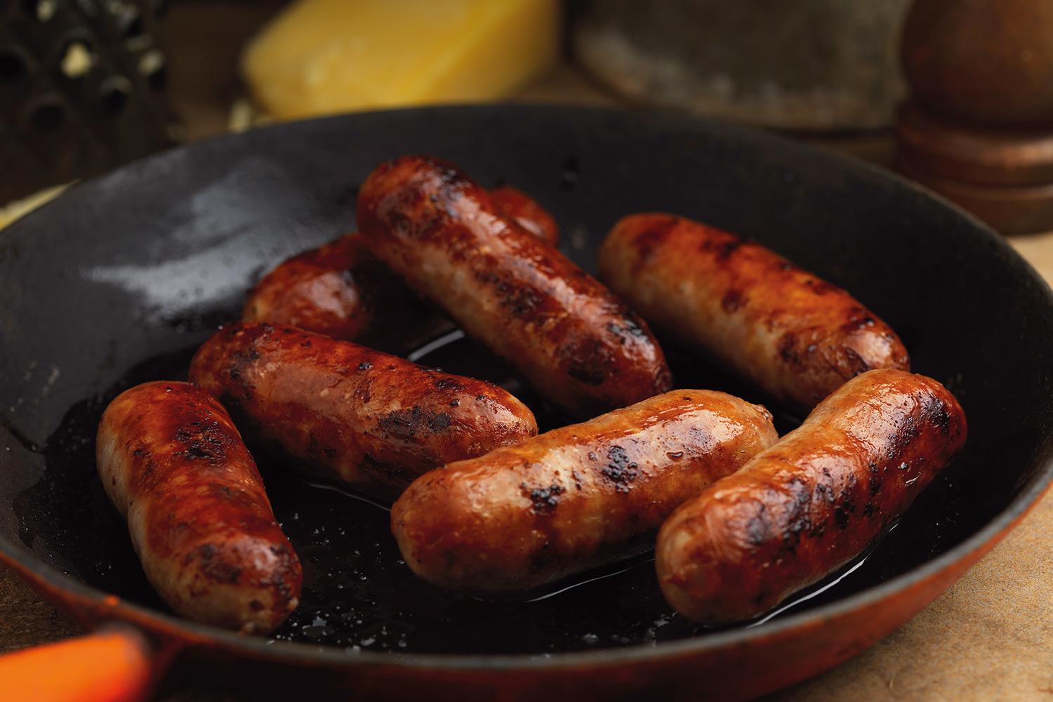 Cheese Smoked Bacon Sausages - Sausages Black Pudding