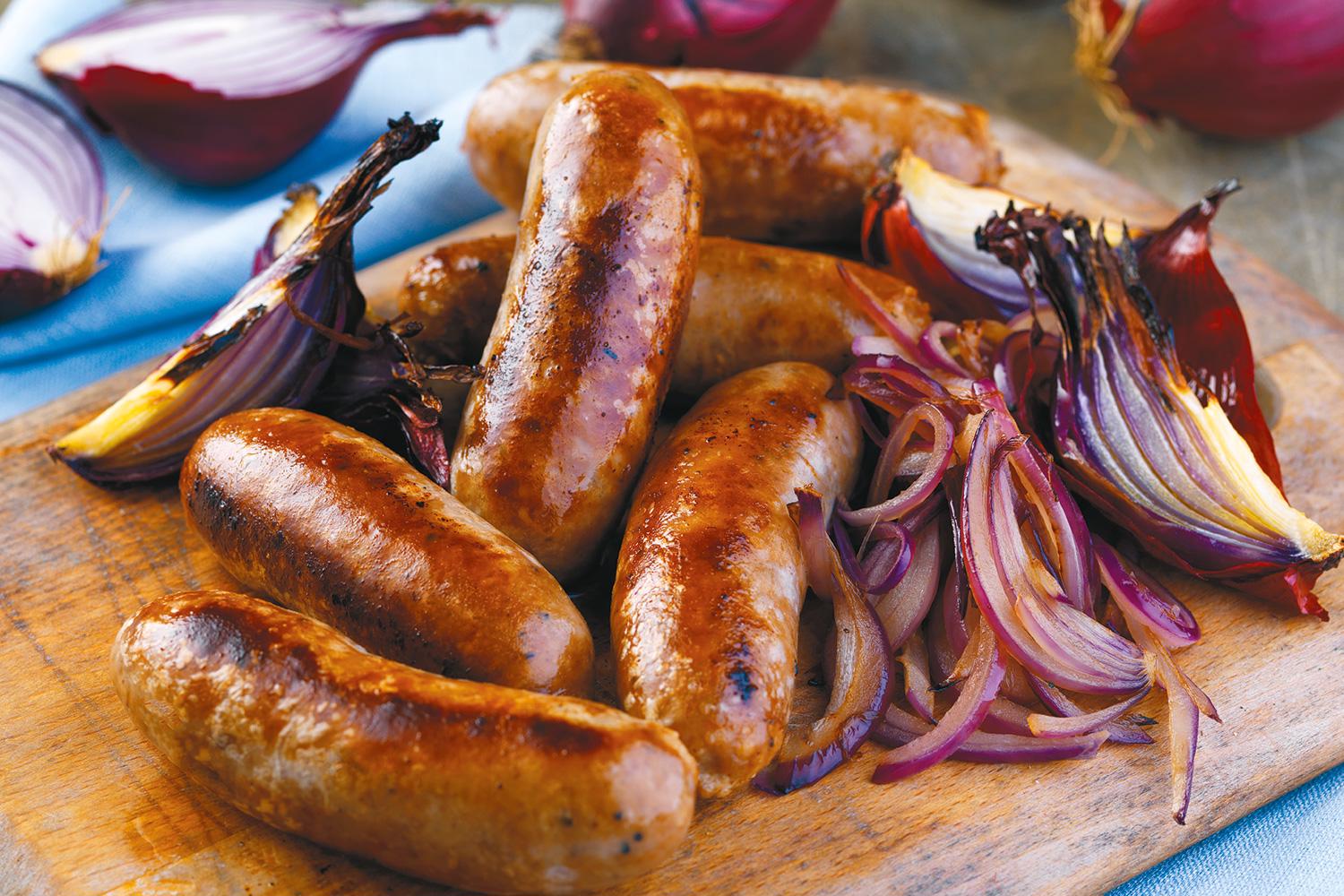 Caramelised Red Onion Sausages Sausages Black Pudding