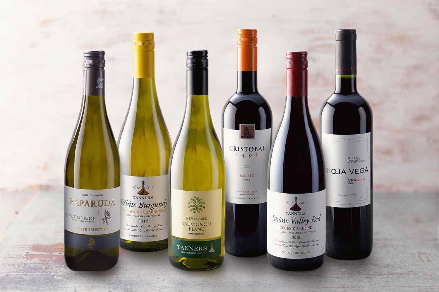 Six Mixed Red White Wines No longer current