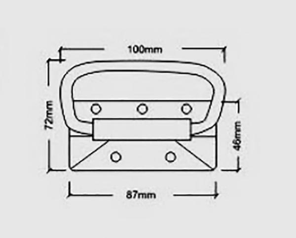 Metal Drop Handle Nickel Plated