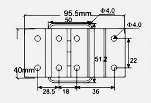 Lid Restraint Strut Hinge Zinc Plated Steel