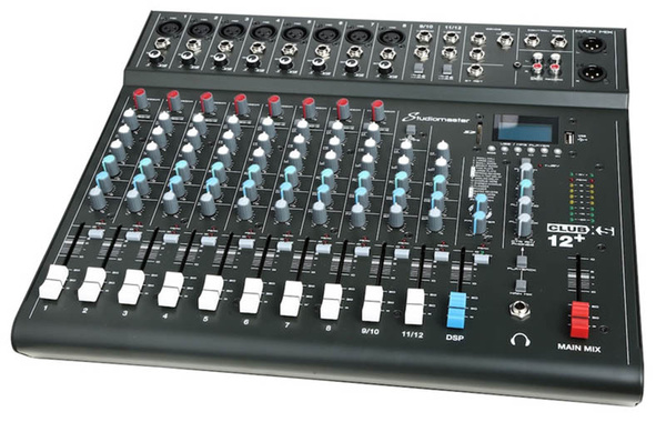 PA Mixer 8 Mic + 2 Stereo Channels with Effects & Bluetooth