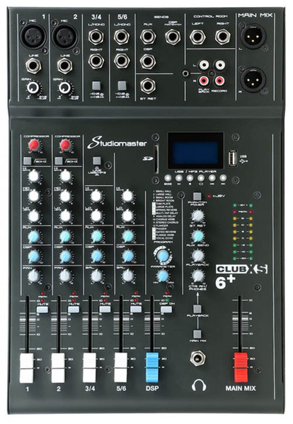 PA Mixer 2 Mic + 2 Stereo Channels with Effects & Bluetooth