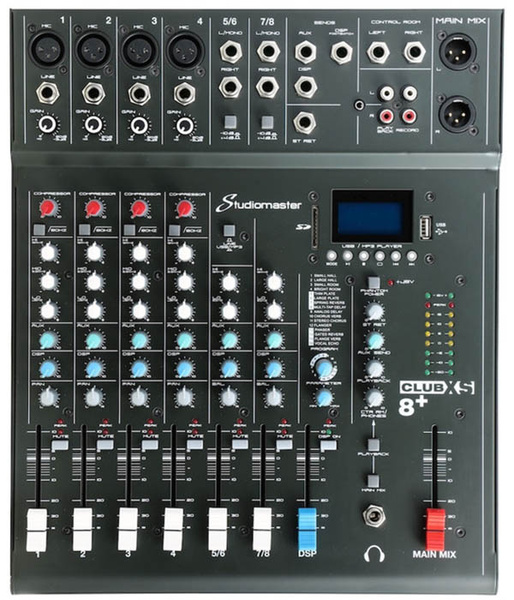 PA Mixer 4 Mic + 2 Stereo Channels with Effects & Bluetooth