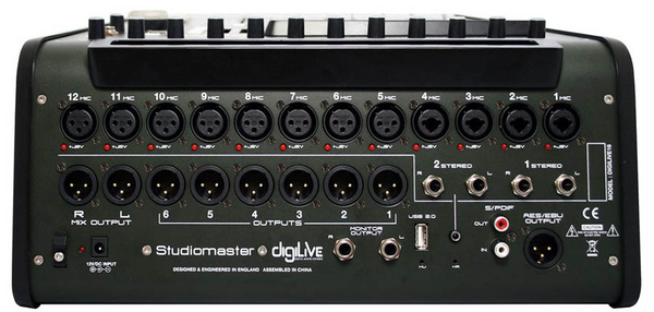 DigiLive StudioMaster 16 Channel 8 Output Digital Mixer