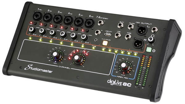 DigiLive StudioMaster  8 Channel Compact Digital Mixer