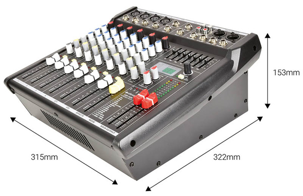 4 Channel Powered Mixer 2 x 200W With Mic & Music Inputs