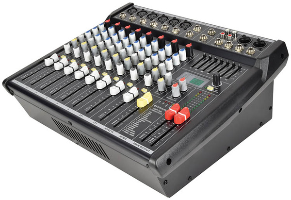 6 Channel Powered Mixer 2 x 200W With Mic & Music Channels