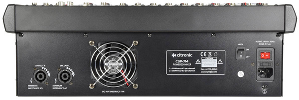 10 Channel Powered Mixer 2 x 350W With Mic & Music Channels