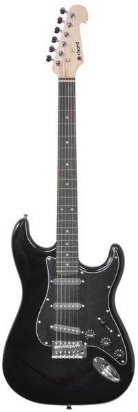 Traditional Style Black Electric Guitar  