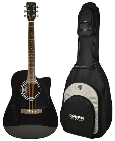Acoustic Cutaway Guitar with Gig Bag b 