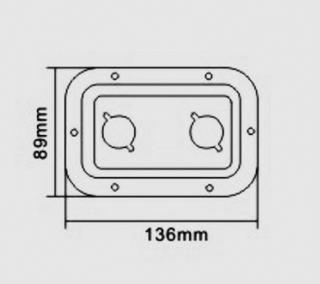 Speaker Connector Panel 2 x Connector Holes For Speakon or XLR Connectors Black