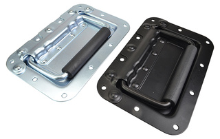 Sprung Cabinet Handle Surface Mounting Metal With Zinc or Black Finish