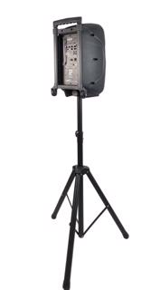 Portable Speaker 10 Battery, Bluetooth, Wireless Mic + Stand & Bags