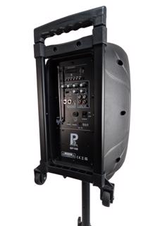 Portable Speaker 10 Battery, Bluetooth, Wireless Mic + Stand & Bags