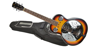 Sunburst Electro Acoustic Resonator Guitar with Guitar Bag by Bryce Music
