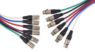 XLR Male to XLR Female Patch Lead 3 Pin Balanced Choice of Length & Colour