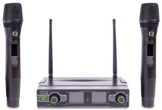 Professional Dual Channel UHF Wireless Handheld Microphone System Stage PA 2 Mics
