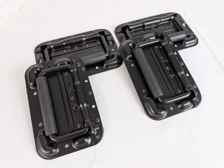 4 x Butterfly Catch Latch Black Steel Surface Mount - For Flight Cases