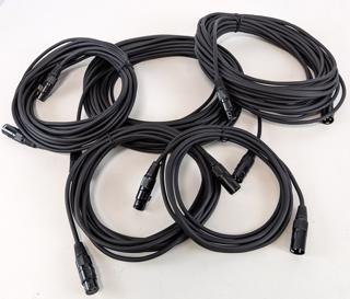 Mic Leads XLR 3 pin with Black Connectors & Soft Flexible Cable – Select Length