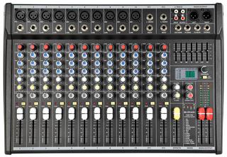 10 Channel Powered Mixer 2 x 350W With Mic & Music Channels