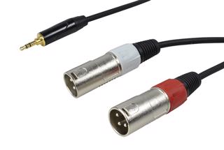 Dual XLR Male to 3.5mm Stereo Jack C 