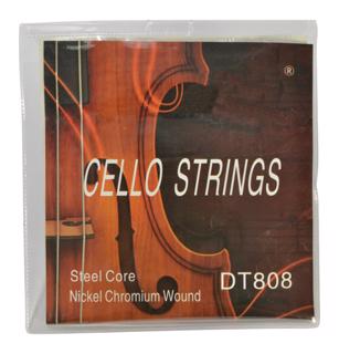 Cello String Set 4/4, 3/4, 1/2, 1/4, 1/8 Nickel Chromium Wound with Steel Core by Sotendo