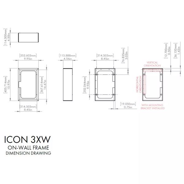 Icon 3XW On-Wall Frame (Single)