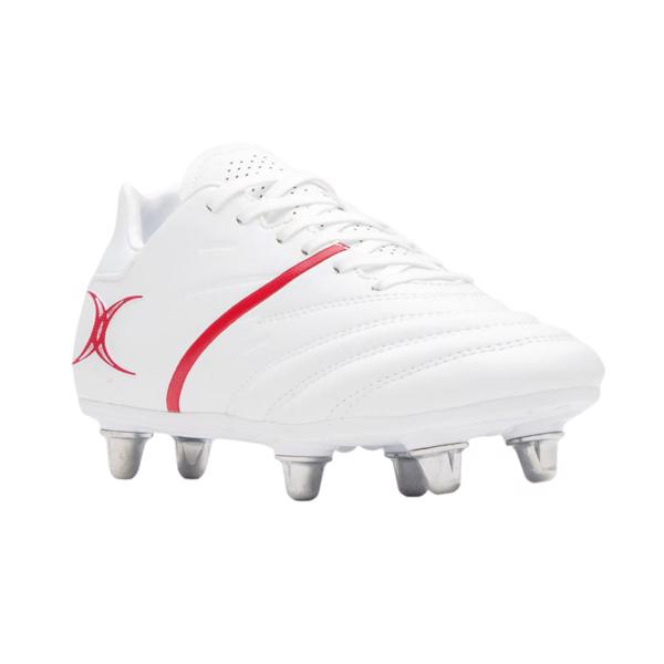 Gilbert SIDESTEP X20 Rugby Boots WHITE/R 