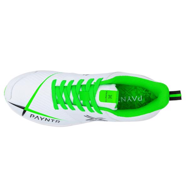 Payntr V Spike Cricket Shoes WHITE/GREEN 