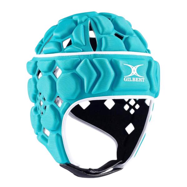 Gilbert Octane Rugby Headguard AQUA/WHITE% 