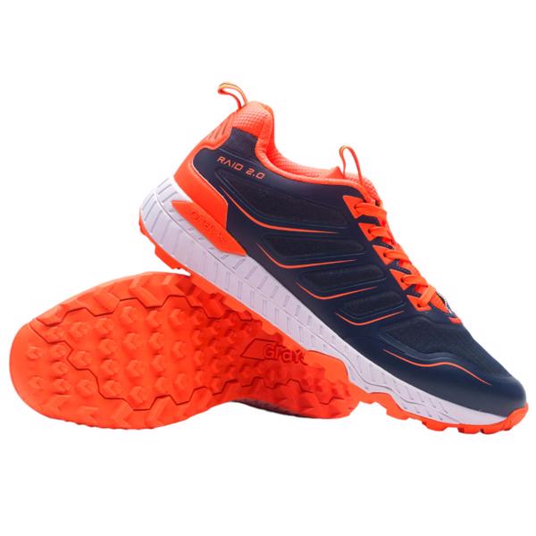 Grays RAID 2.0 Hockey Shoes NAVY/ORANGE 