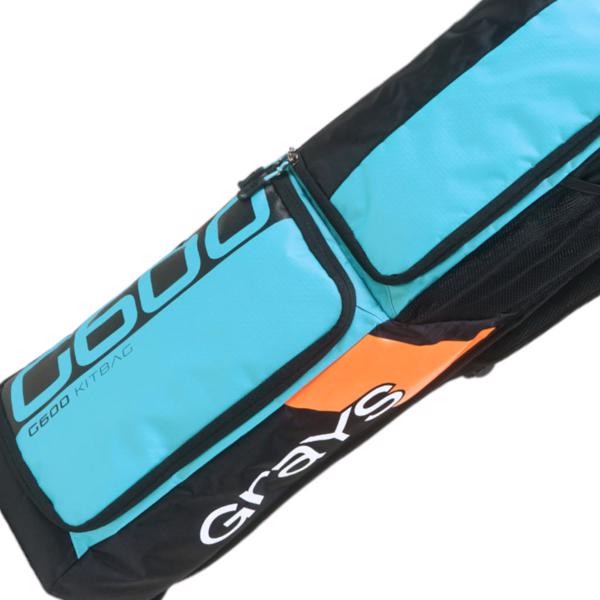 Grays G600 Hockey Kitbag BLACK/AQUA 