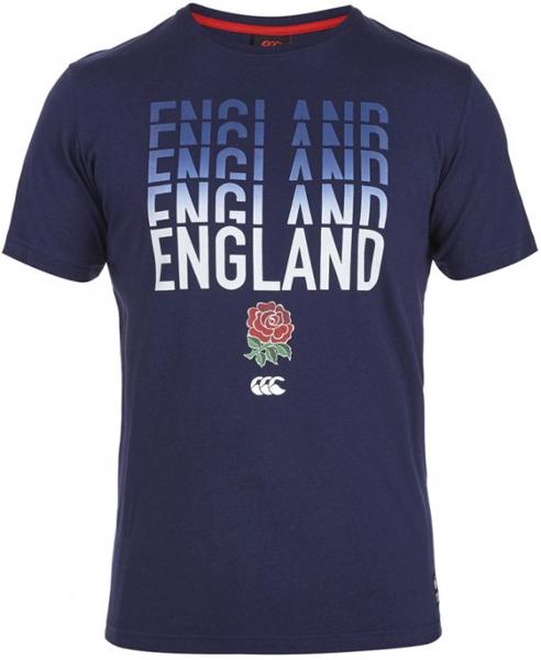 Canterbury England Rugby Stacked Tee PEA 