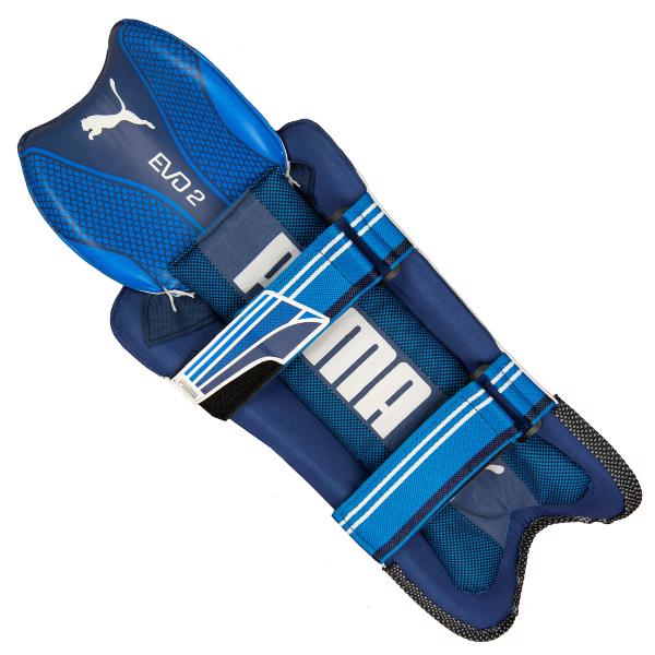 Puma EVO 2 WK Pads AZURE CRICKET WICKET KEEPING EQUIPMENT