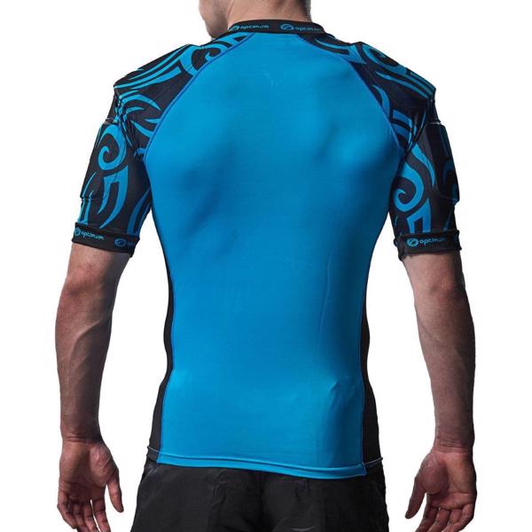 Optimum Razor Rugby Body Armour CYAN/BLACK - RUGBY BODY PROTECTION
