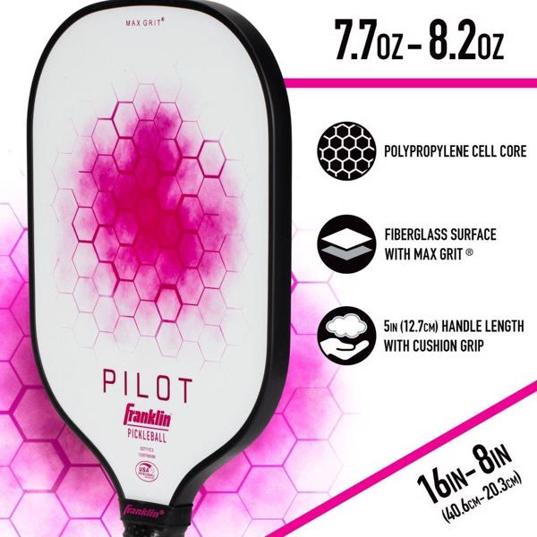 Franklin Pilot Pickleball Paddle WHITE/PIN 