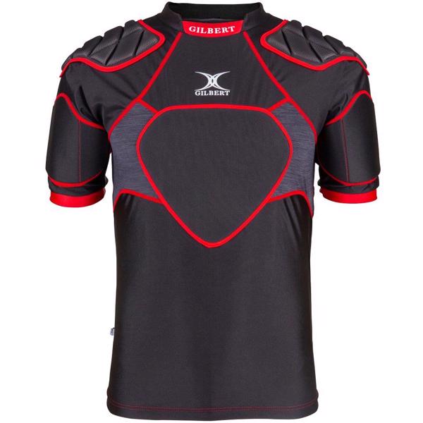 Gilbert XP300 Rugby Body Armour BLACK/RED JUNIOR RUGBY BODY PROTECTION