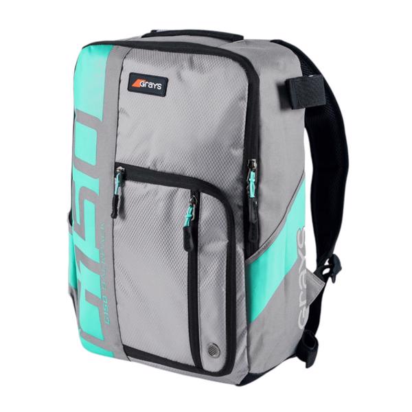 Grays G150 Hockey Backpack GREY/AQUA 