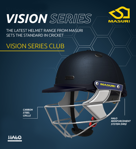 Masuri Vision Series CLUB Cricket Helmet STEEL GRILLE JUNIOR CRICKET