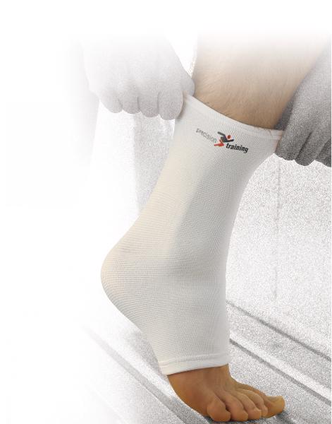 Elasticated ankle support. 
