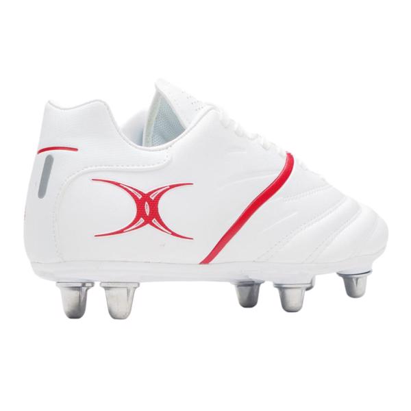 Gilbert SIDESTEP X20 Rugby Boots WHITE/R 