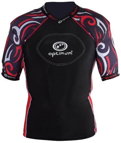 Optimum Razor Rugby Body Armour JUNIOR BLACK/RED - RUGBY BODY PROTECTION