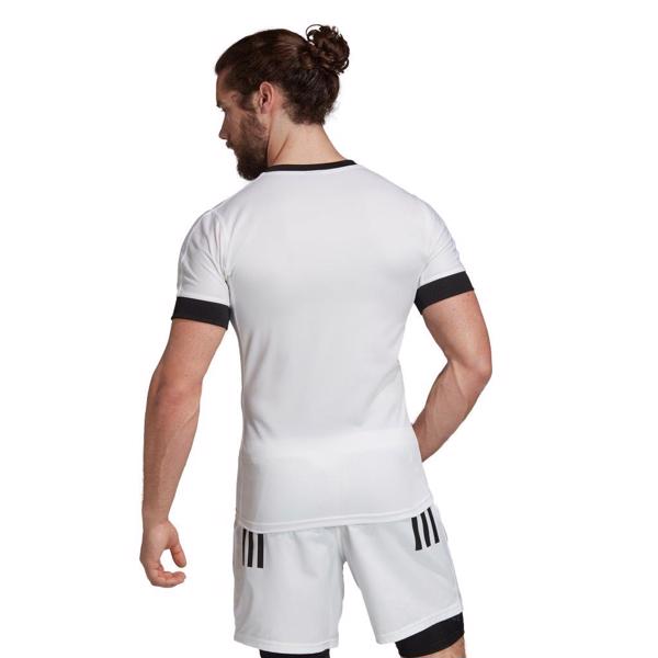 adidas 3 Stripe Fitted Rugby Jersey WH 