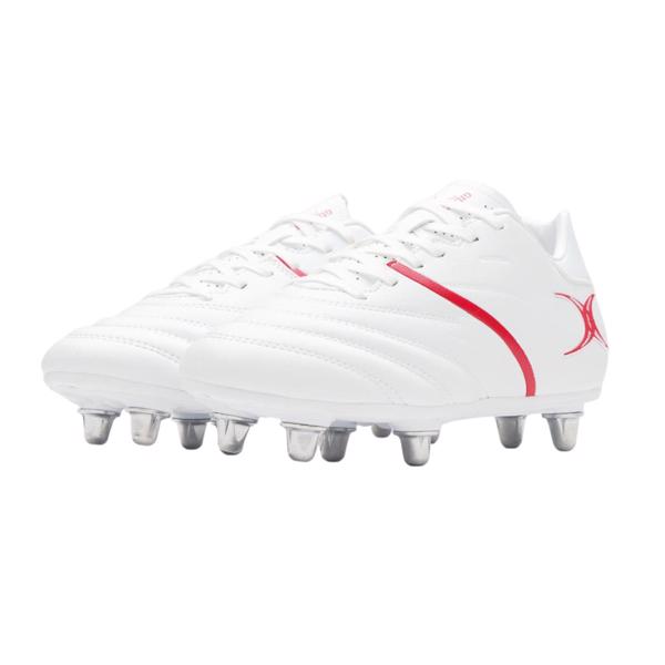 Gilbert SIDESTEP X20 Rugby Boots WHITE/R 